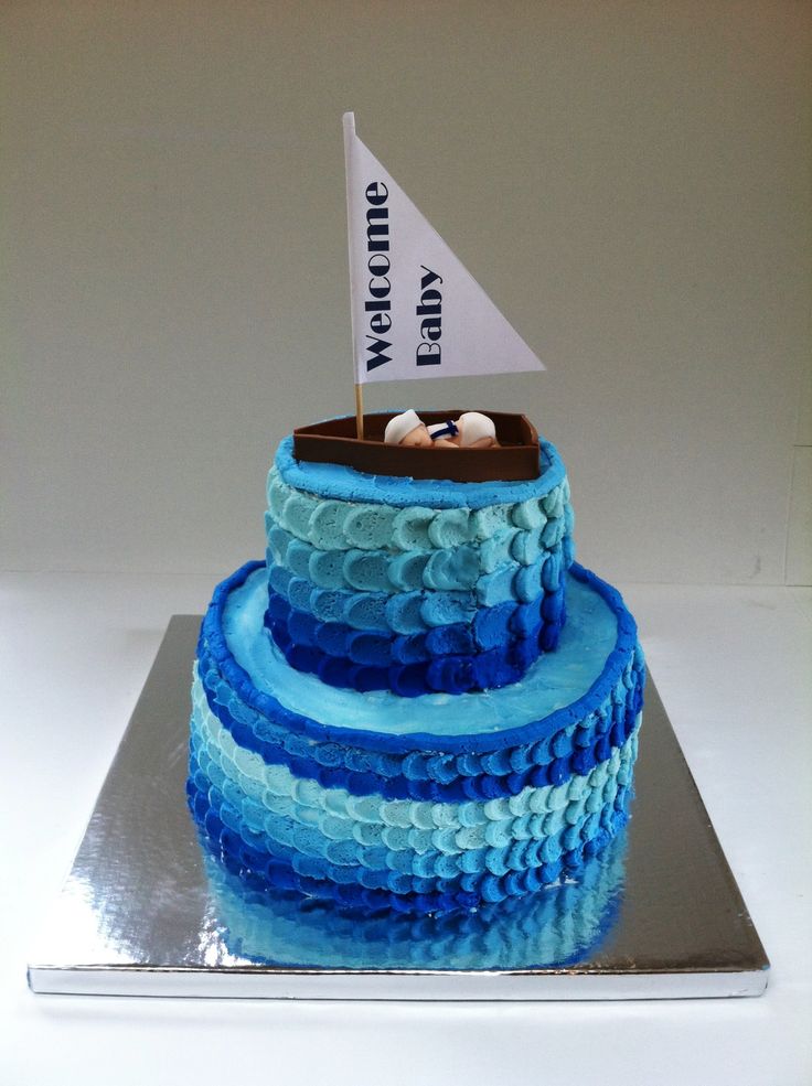 Nautical Baby Shower Cakes Buttercream