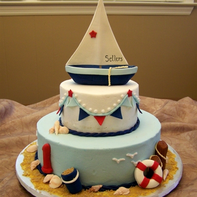 Nautical Theme Shower Cake