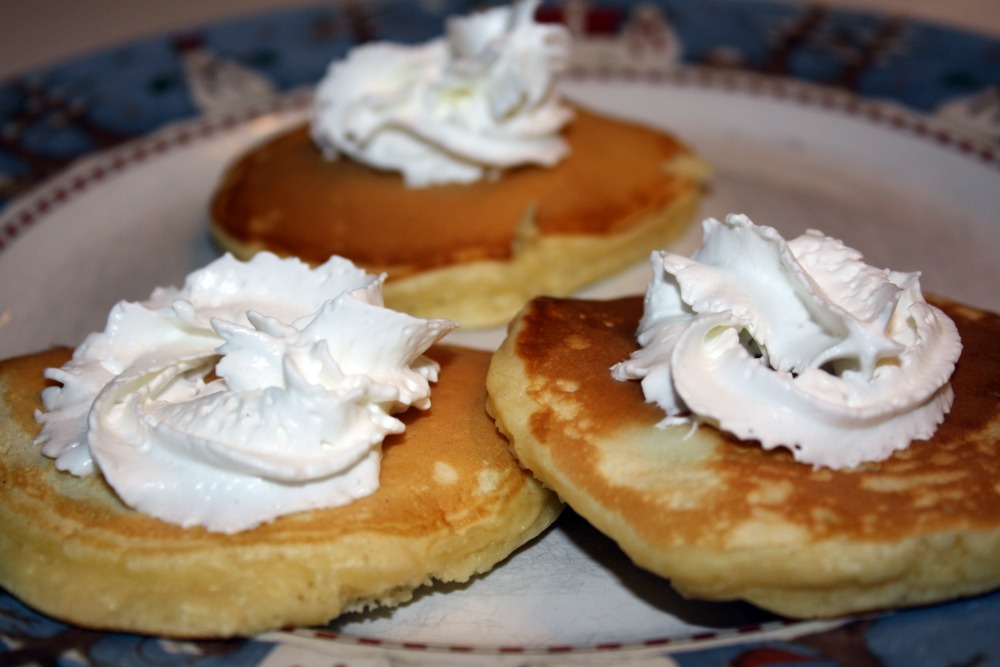 Pancakes with Whipped Cream