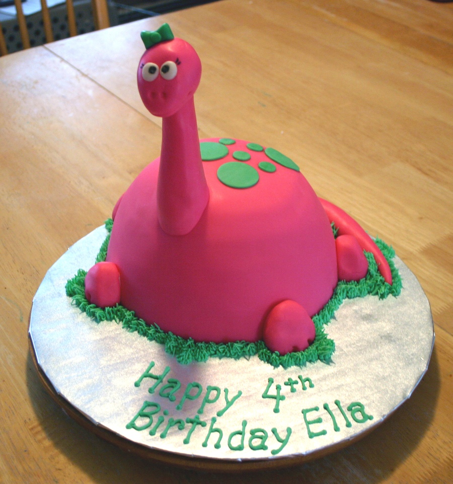 Pink Dinosaur Cake