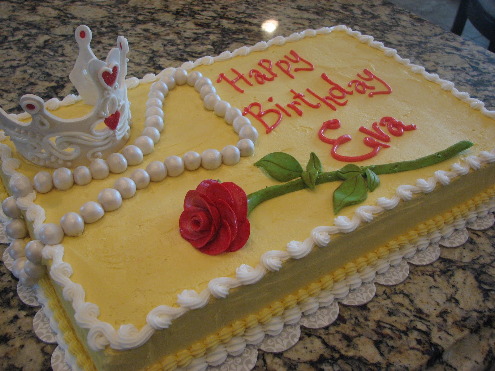 Princess Belle Birthday Cake