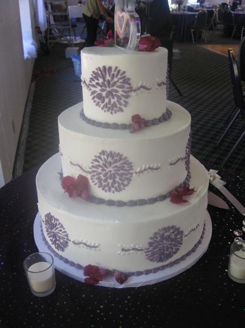 Purple Buttercream Wedding Cake