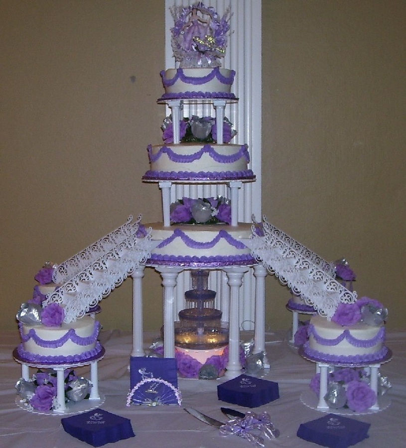 11 Photos of Quincenera Cakes W Waterfall