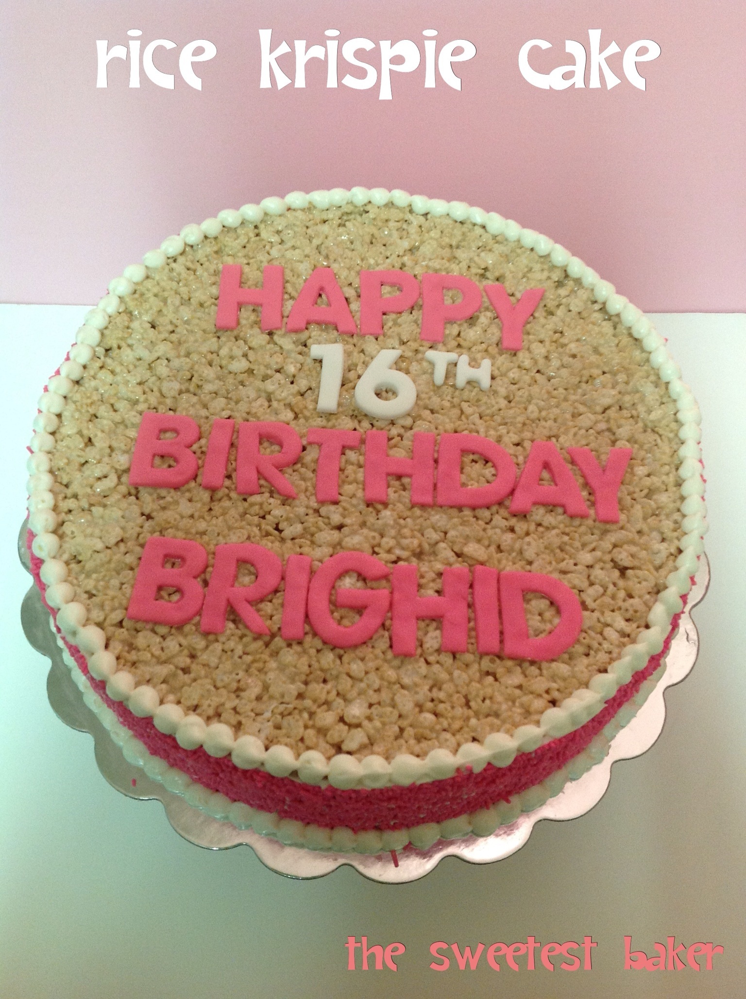 Rice Krispie Birthday Cake