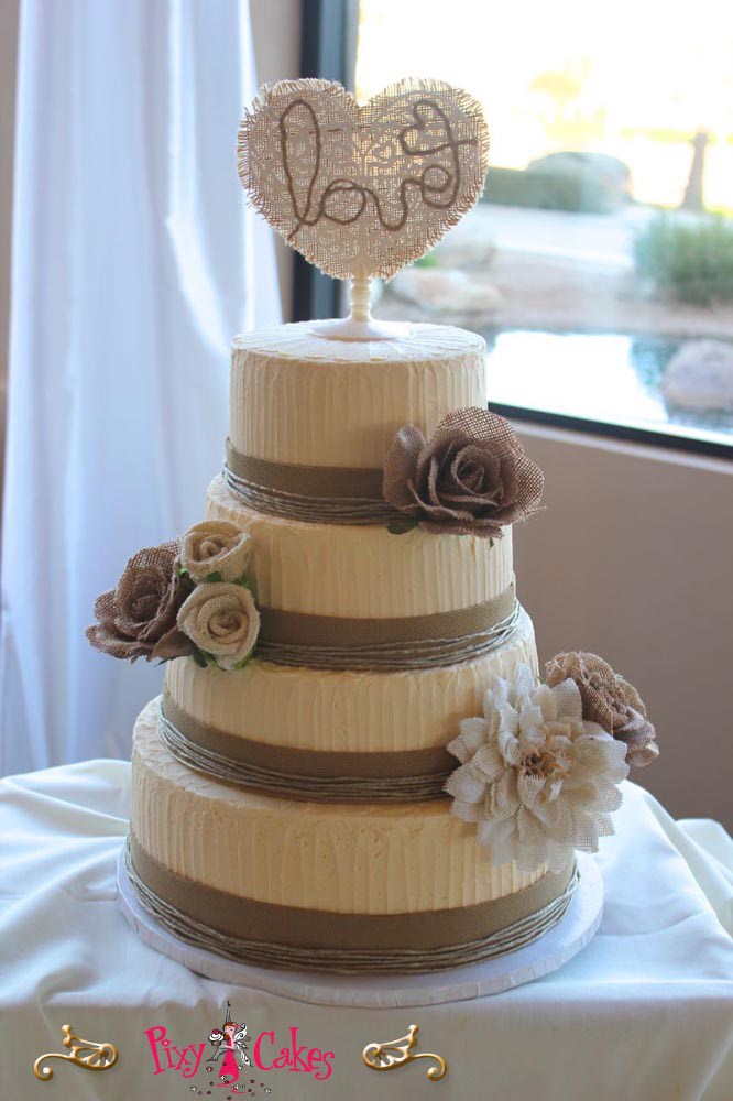 Rustic Country Wedding Cake