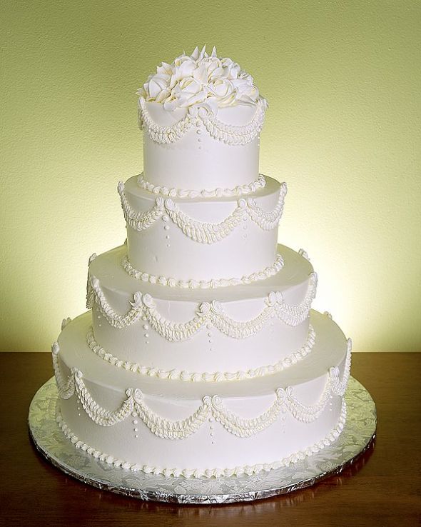 Simple Buttercream Wedding Cake