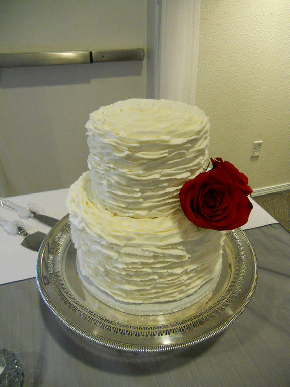 Small Two Tier Buttercream Wedding Cake