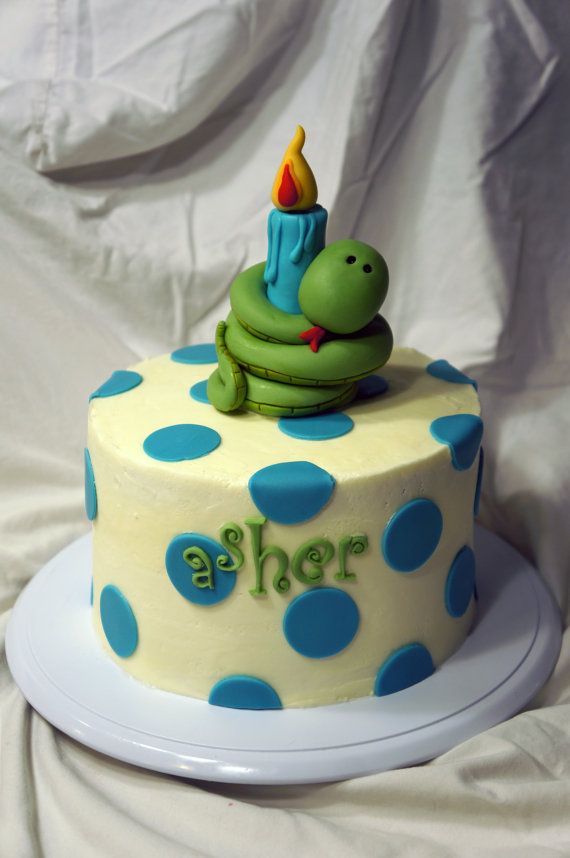 Snake Fondant Birthday Cakes