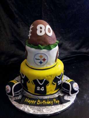 Steeler Football Cake Two Tier