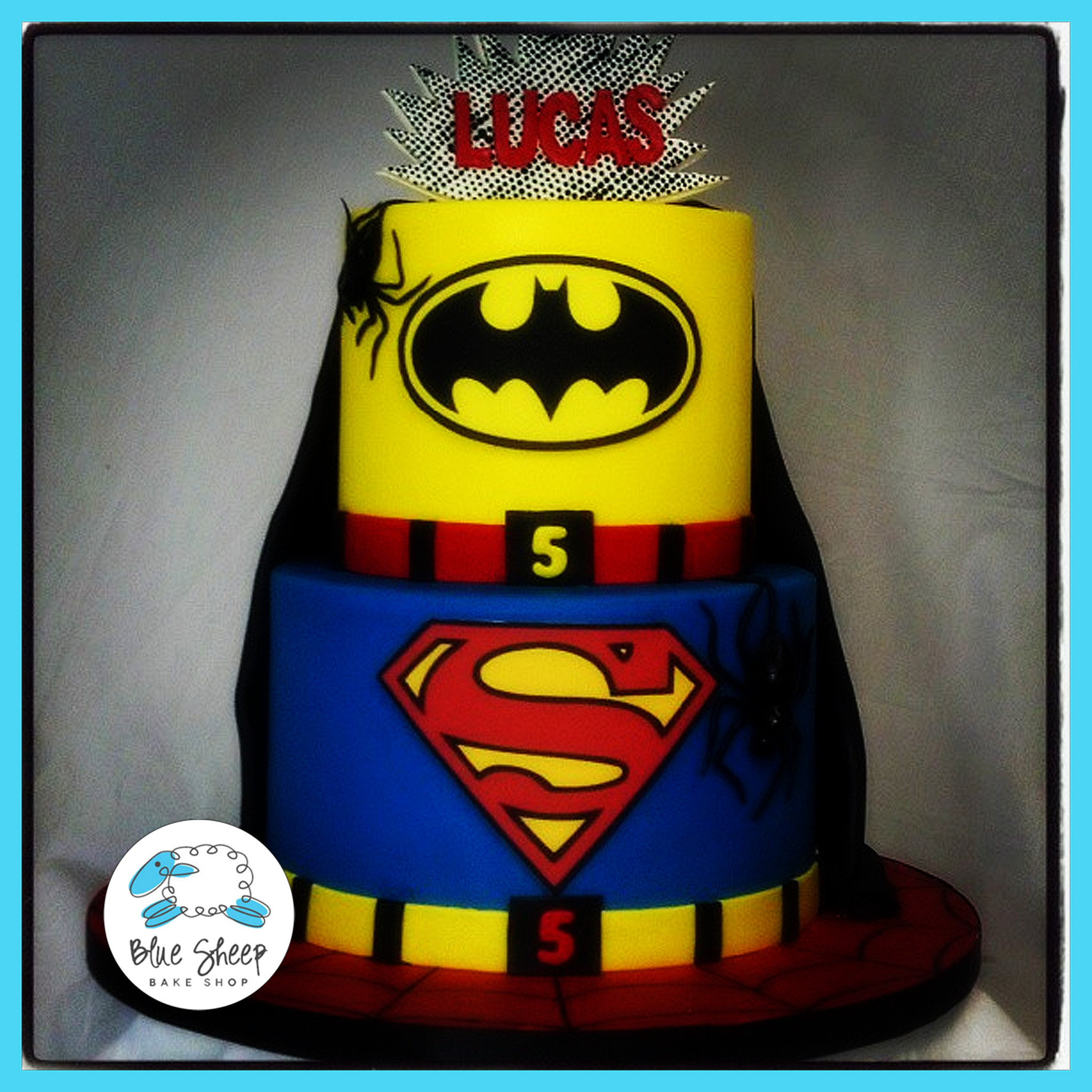 Superman Batman Birthday Cake