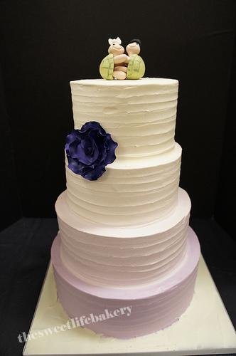 Textured Buttercream Wedding Cake