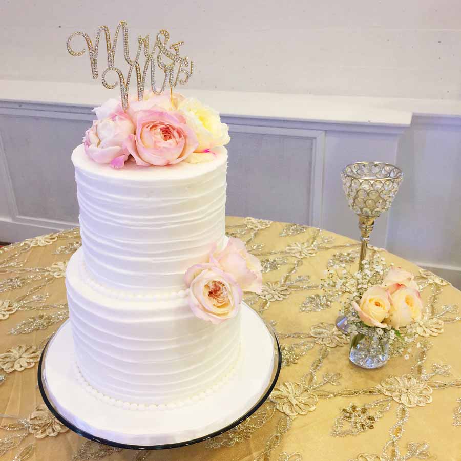 Textured Buttercream Wedding Cake