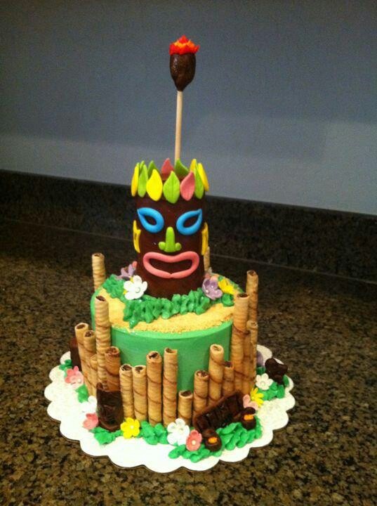 8 Photos of Tiki Sheet Cakes