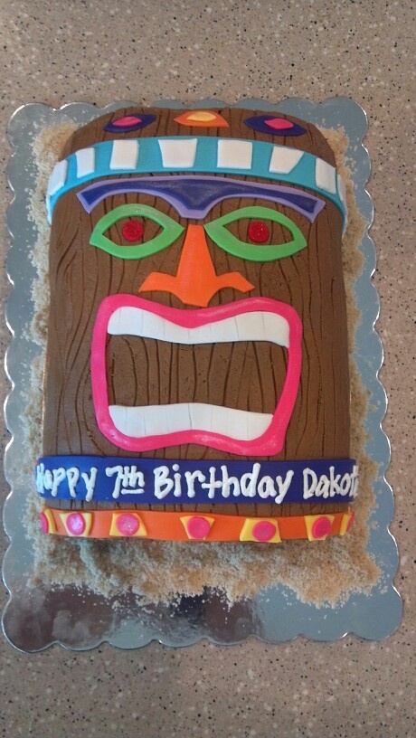 Tiki Birthday Sheet Cakes