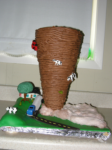 Tornado Birthday Cake