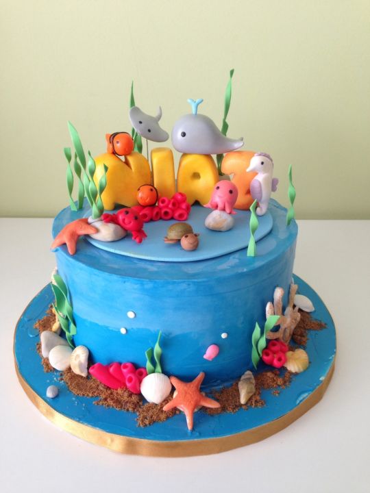 12 Photos of Under Sea Themed Birthday Cakes