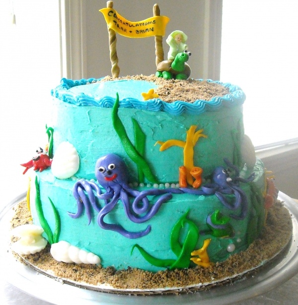 Underwater Theme Baby Shower Cake