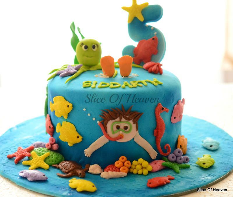 Underwater Themed Birthday Cake