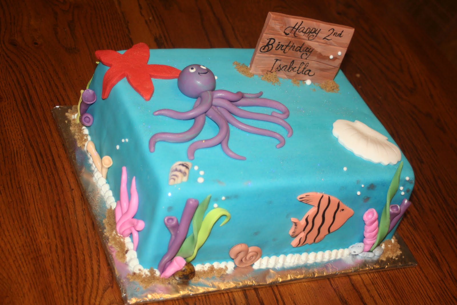 Underwater Themed Birthday Cake