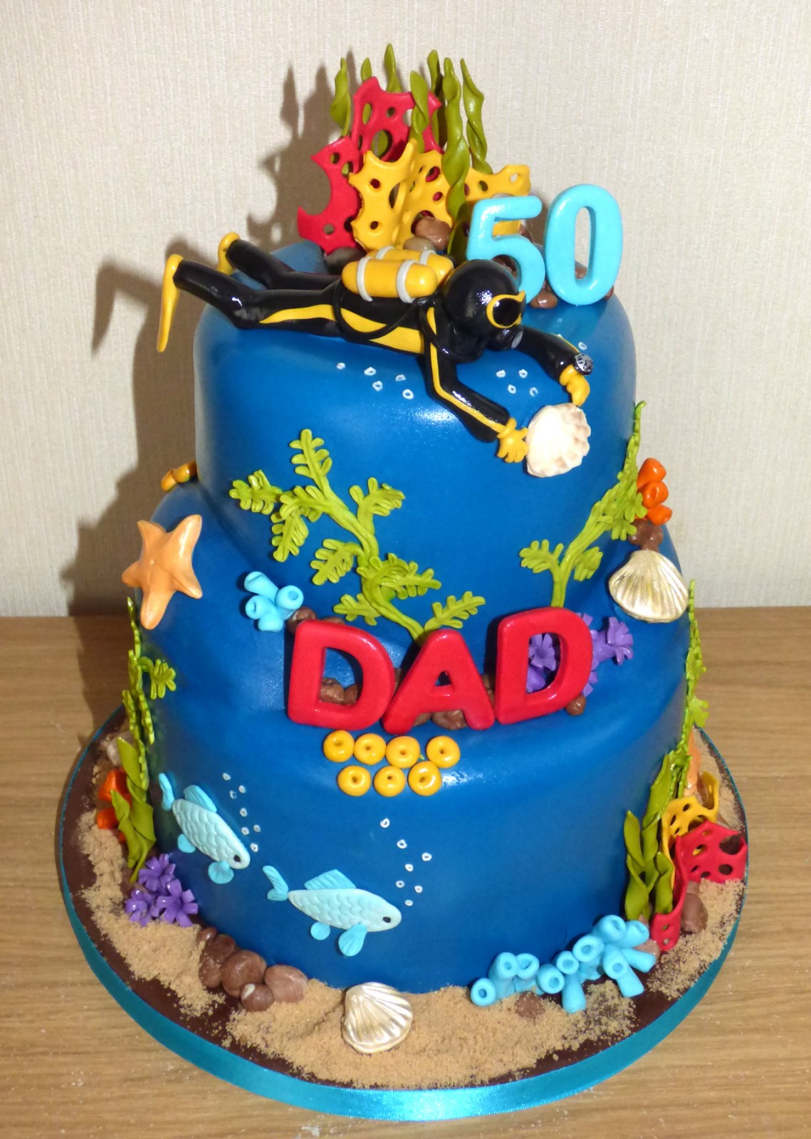 Underwater Themed Birthday Cake