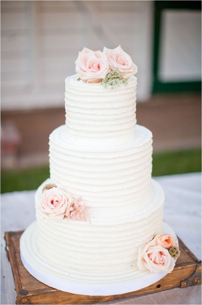 Wedding Cake with Flowers