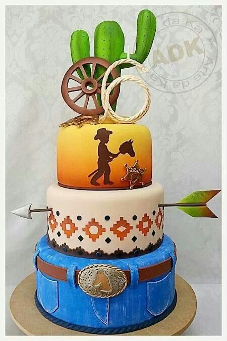 Western Cowboy Birthday Cake