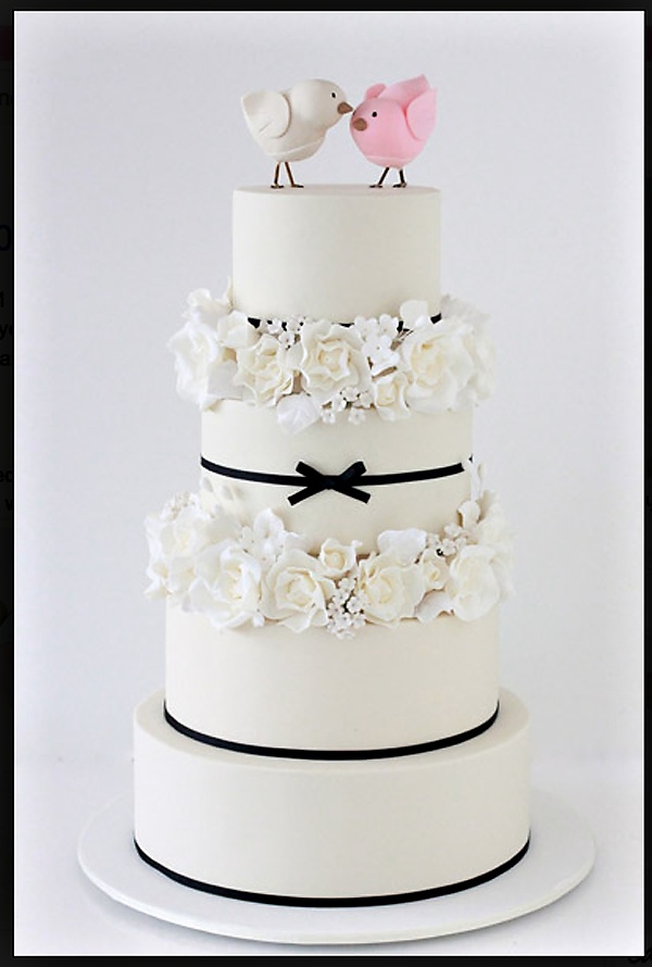 With Love Birds Wedding Cake