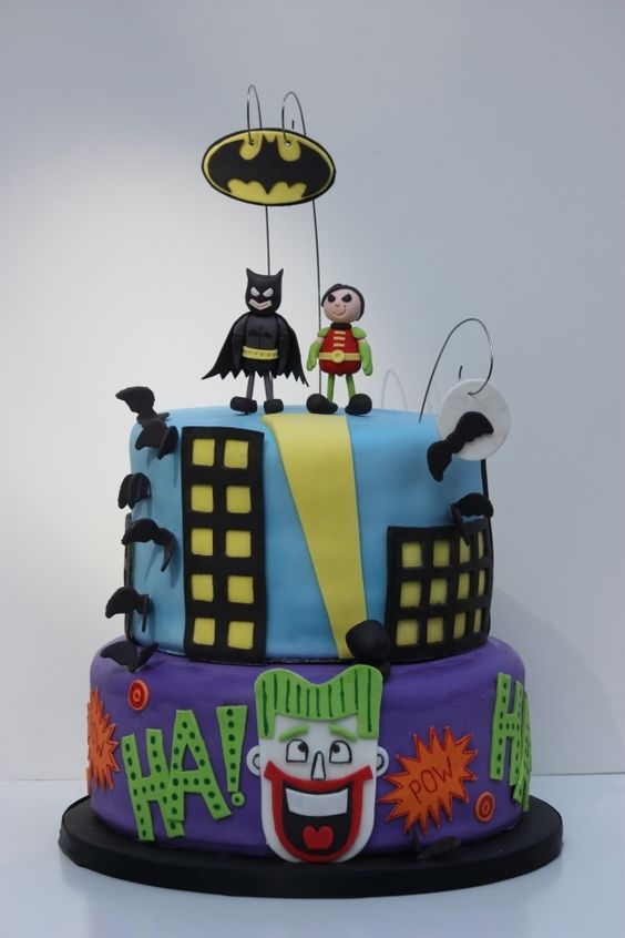 Batman and Robin Birthday Cake