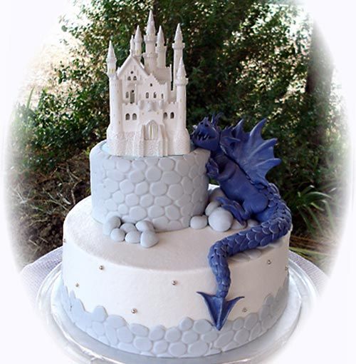 Blue Dragon Wedding Cake