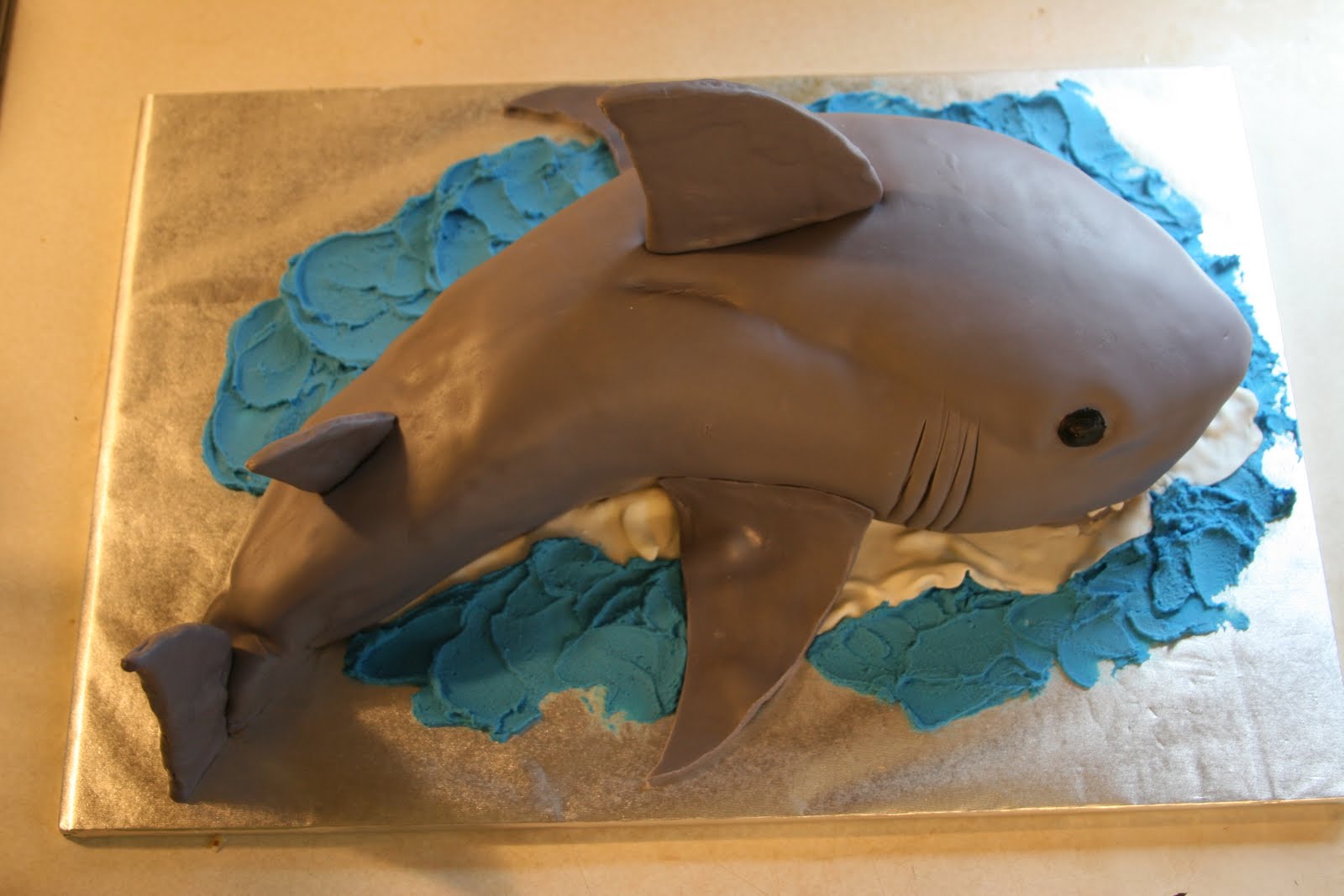 Boys Shark Birthday Cake