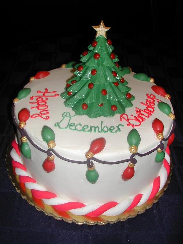 Christmas Tree Birthday Cake