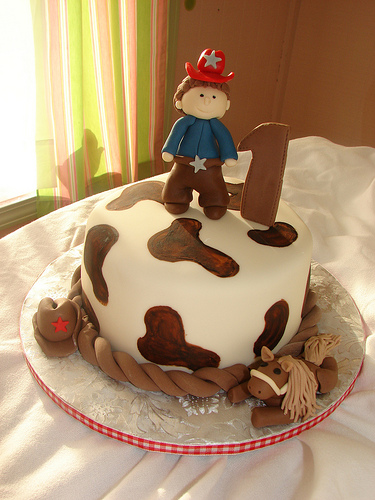 Cowboy First Birthday Cake