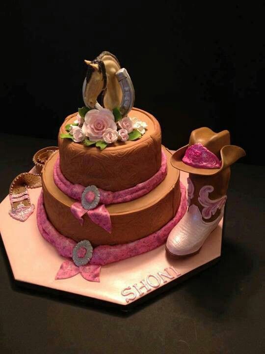 Cowgirl Western Theme Cake