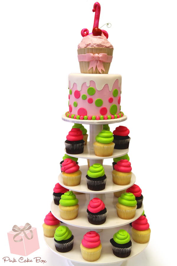 Cupcake Tower Birthday Cake