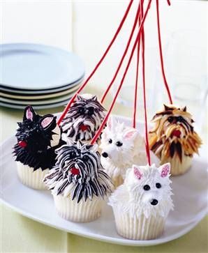 Cute Dogs Eating Cupcakes