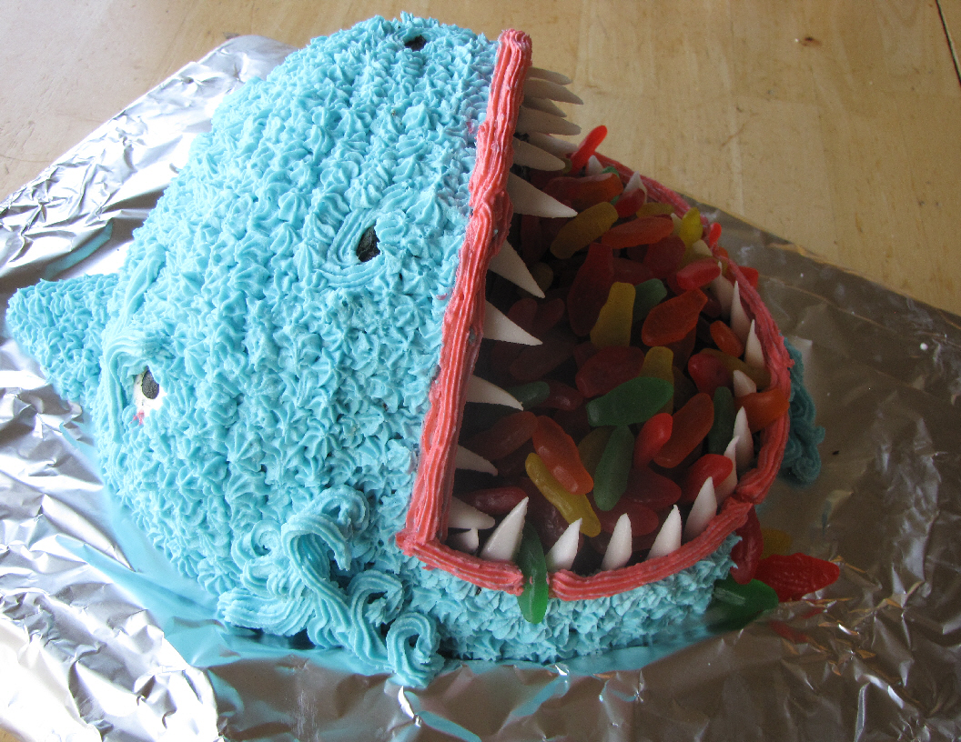 Easy Shark Birthday Cake