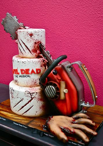 Evil Dead Chainsaw Cake