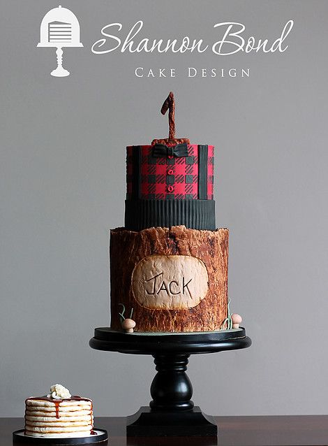 11 Photos of Lumberjack Themed First Bday Cakes