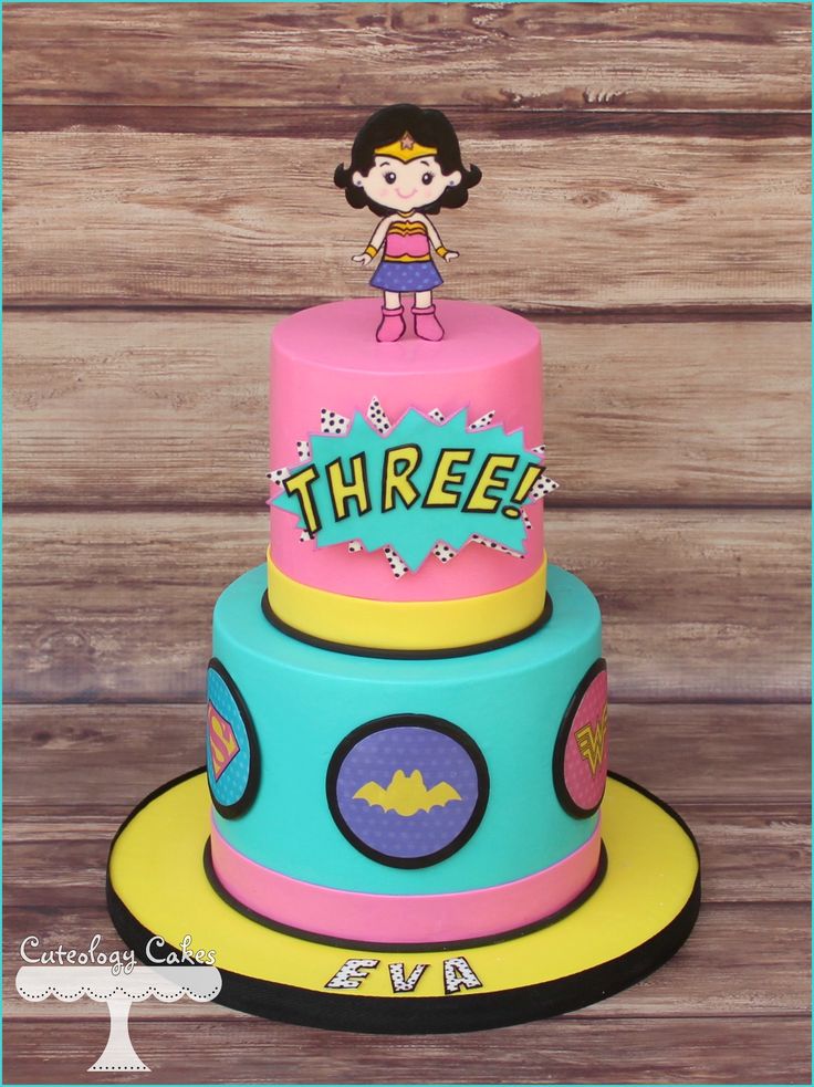 Girl Superhero Birthday Cake Ideas