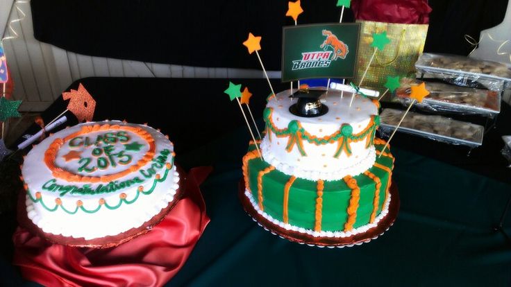 8 Photos of Green And Orange Graduation Cakes