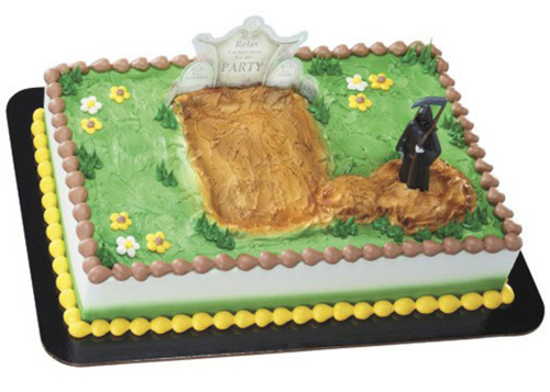 Grim Reaper Gravestone & Cake