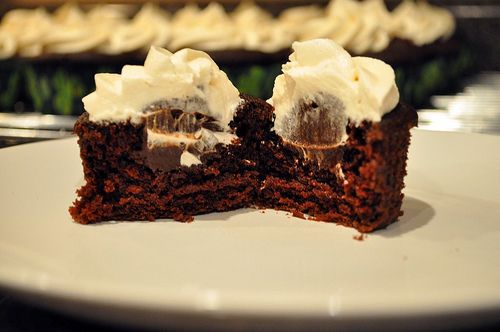 Guinness Cupcakes with Irish Cream Frosting