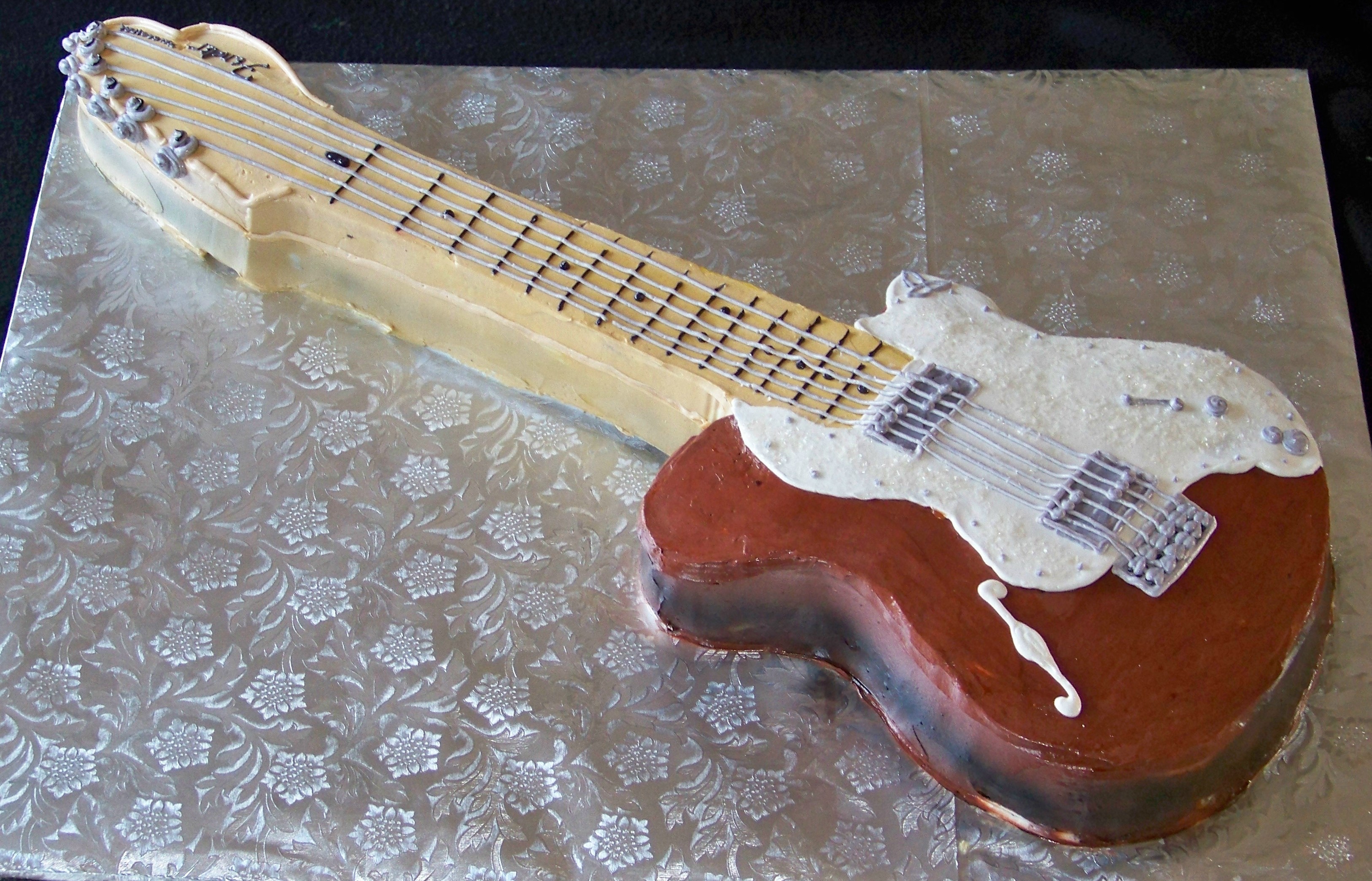 Guitar Cut Out Cakes