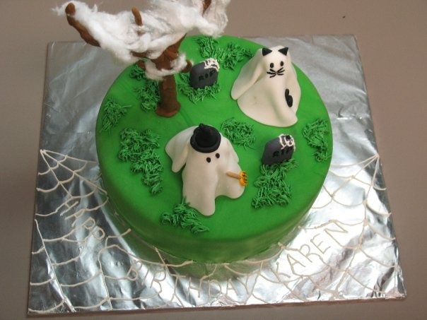 Halloween Ghost Birthday Cake