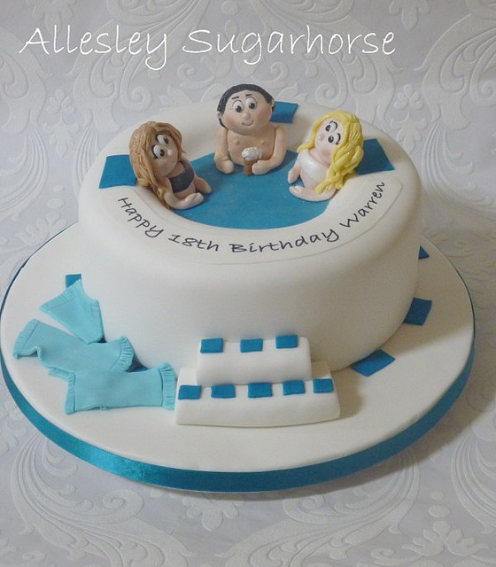 Hot Tub Birthday Cake