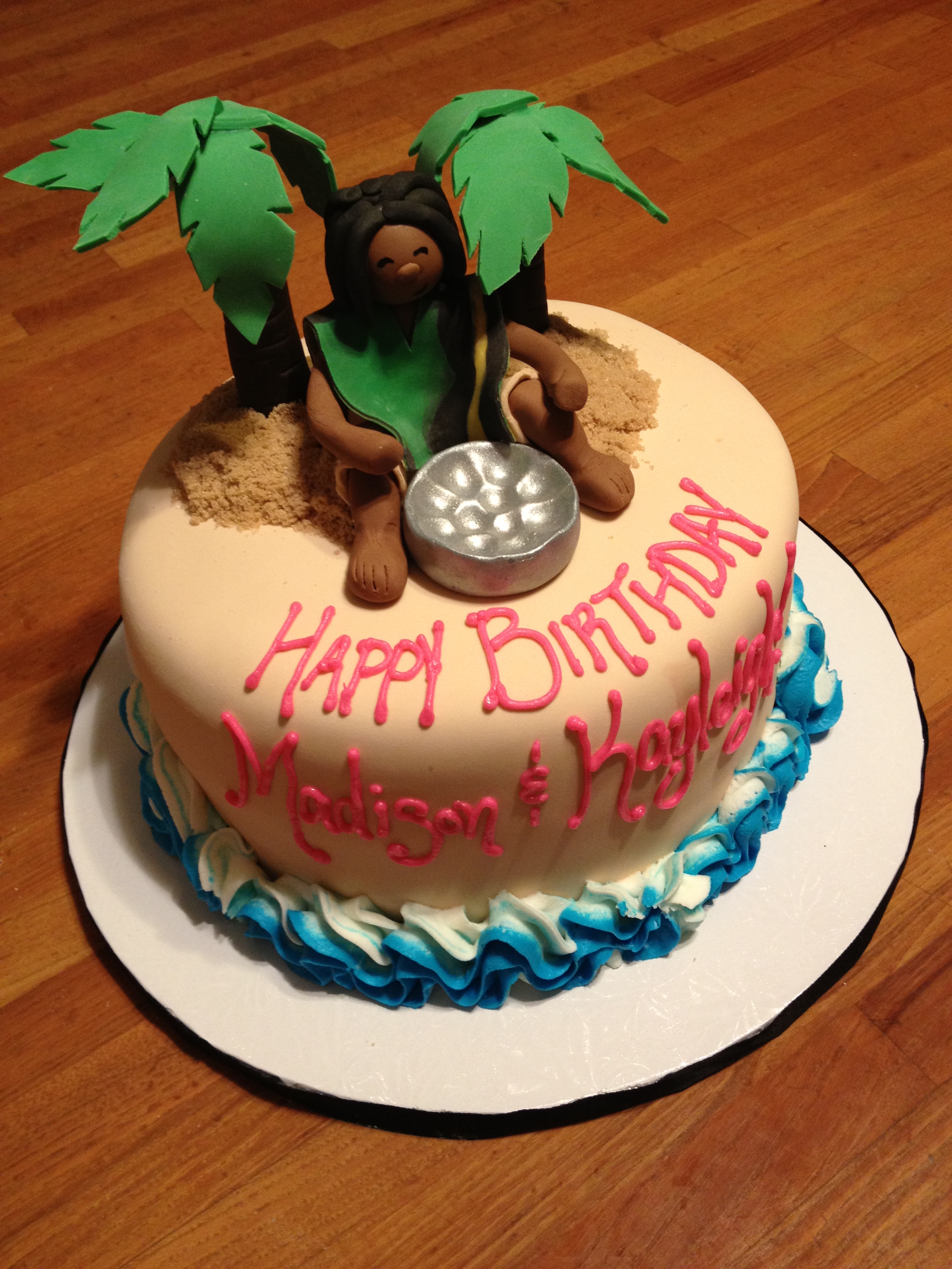 Jamaican Themed Birthday Cake