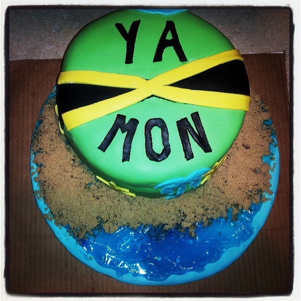 Jamaican Themed Birthday Cake