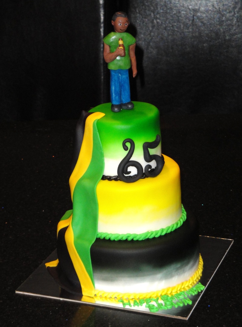 Jamaican Themed Birthday Cake