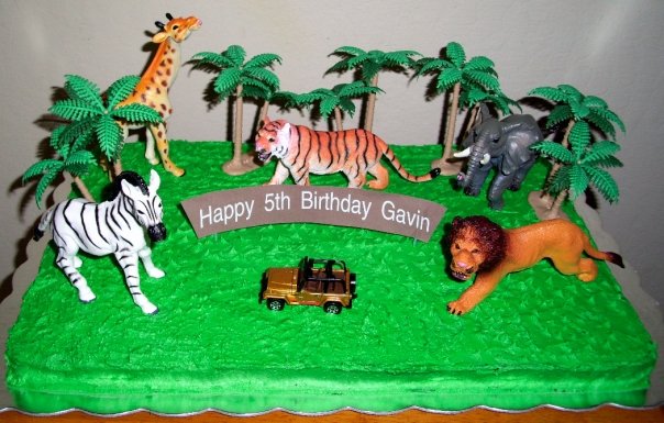 Jungle Safari Birthday Sheet Cake