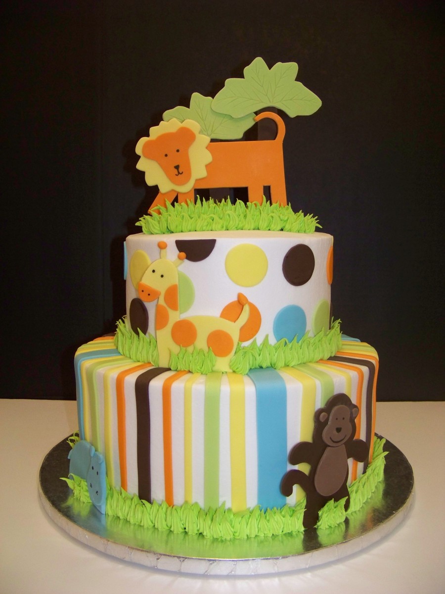 Jungle Theme Baby Shower Cake